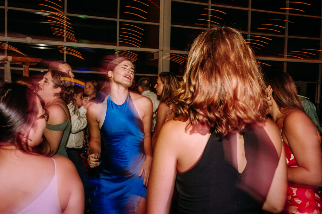 shutter drag dancing photos at Portland Ocean Gateway Maine wedding photographer
