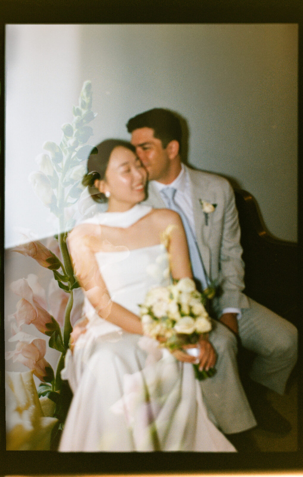 Wedding double exposure photography