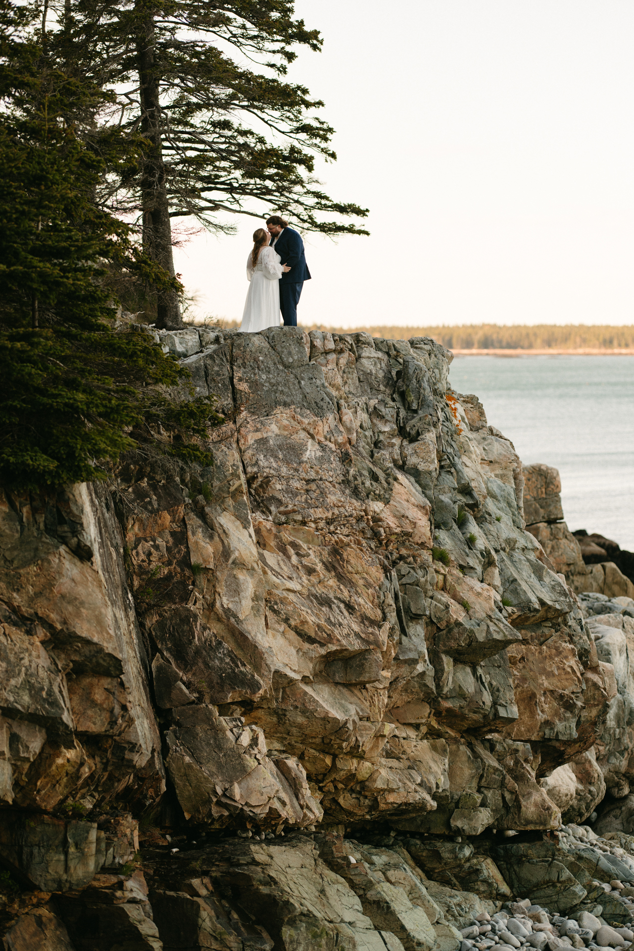 cliff acadia elopement photos